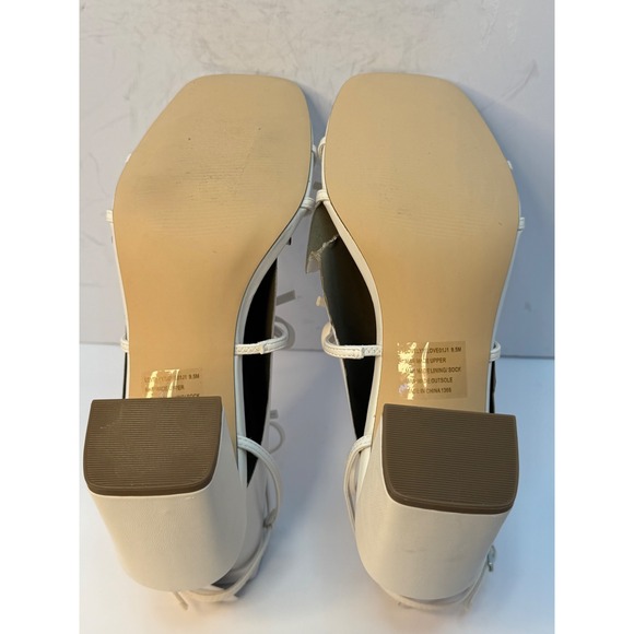 Madden Girl Lovely Bow Strappy Block-Heel Dress Sandals 9.5 White NWT/BOX - Picture 10 of 10